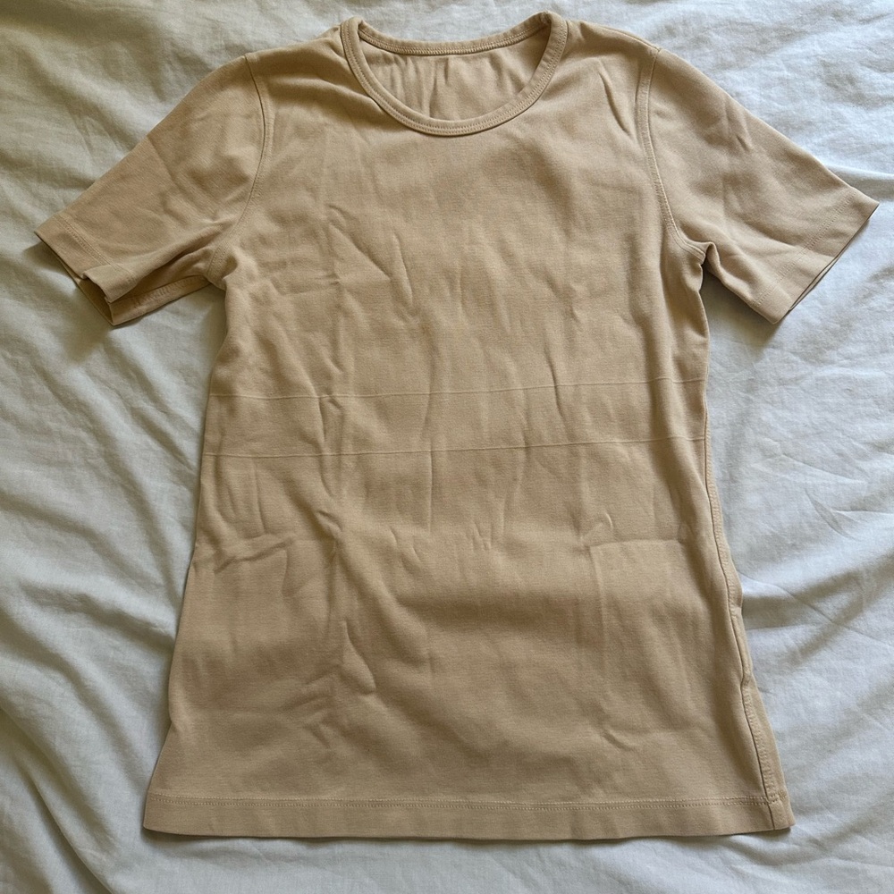 Tan shirt